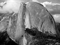 Half Dome at Sunset (Black and White)