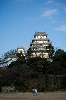 Himeji-jo (castle) from the parade grounds