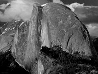Half Dome at Sunset (Black and White with filters)